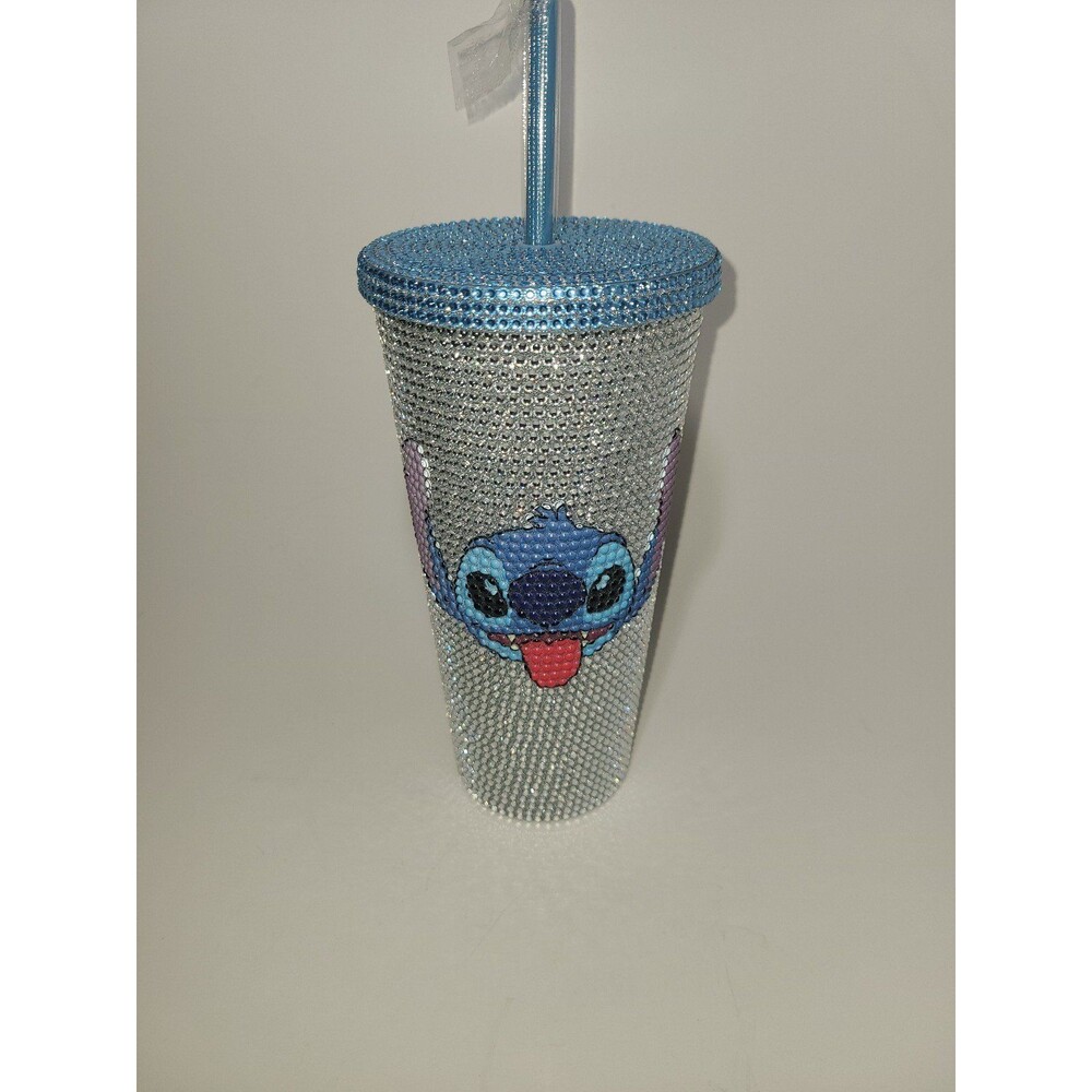 Rhinestone Stitch Cup with Straw 20 oz. - Lilo & Stitch